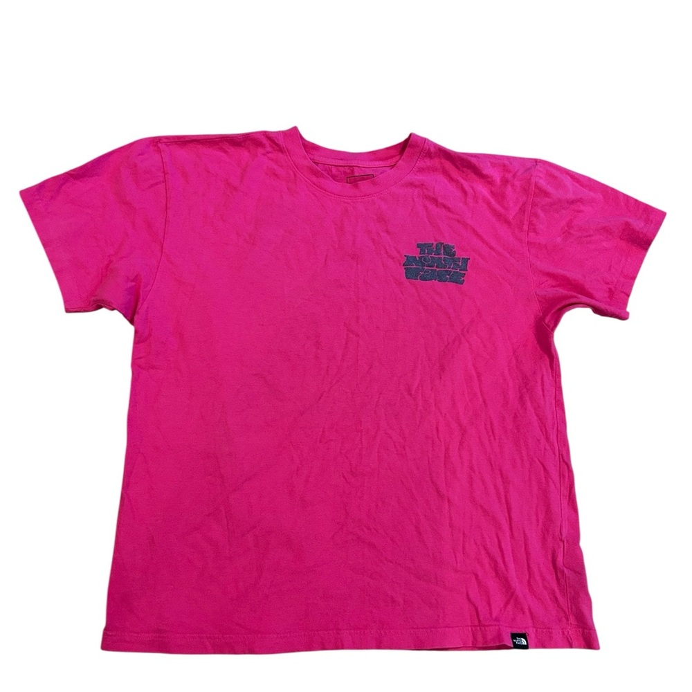 The North Face mens Bright Pink Tee graphic medium